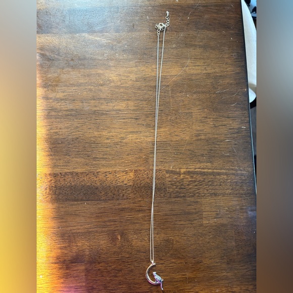 ModCloth cat on moon necklace - Picture 2 of 2